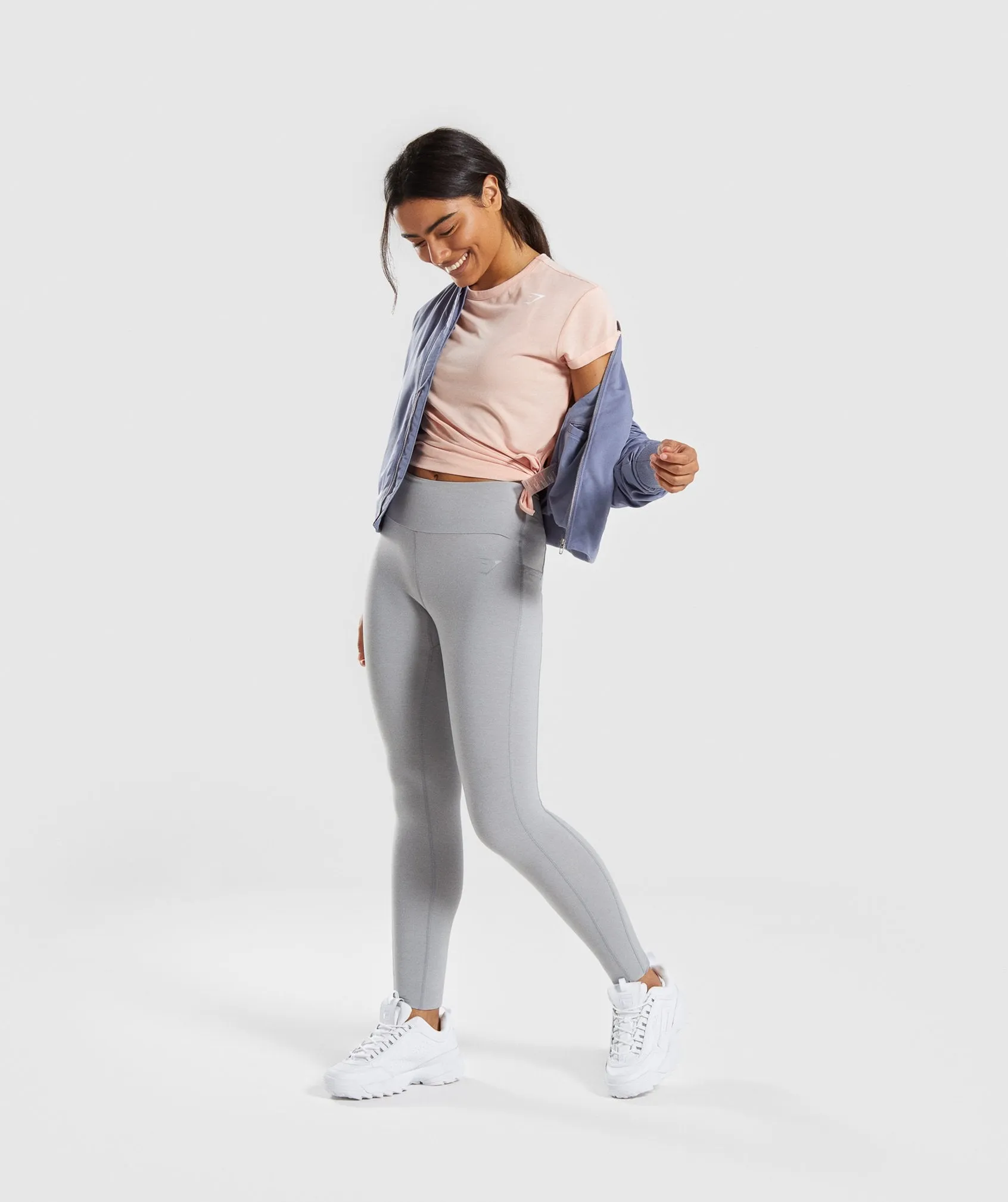 Gymshark Lo Bomber Jacket - Steel Blue