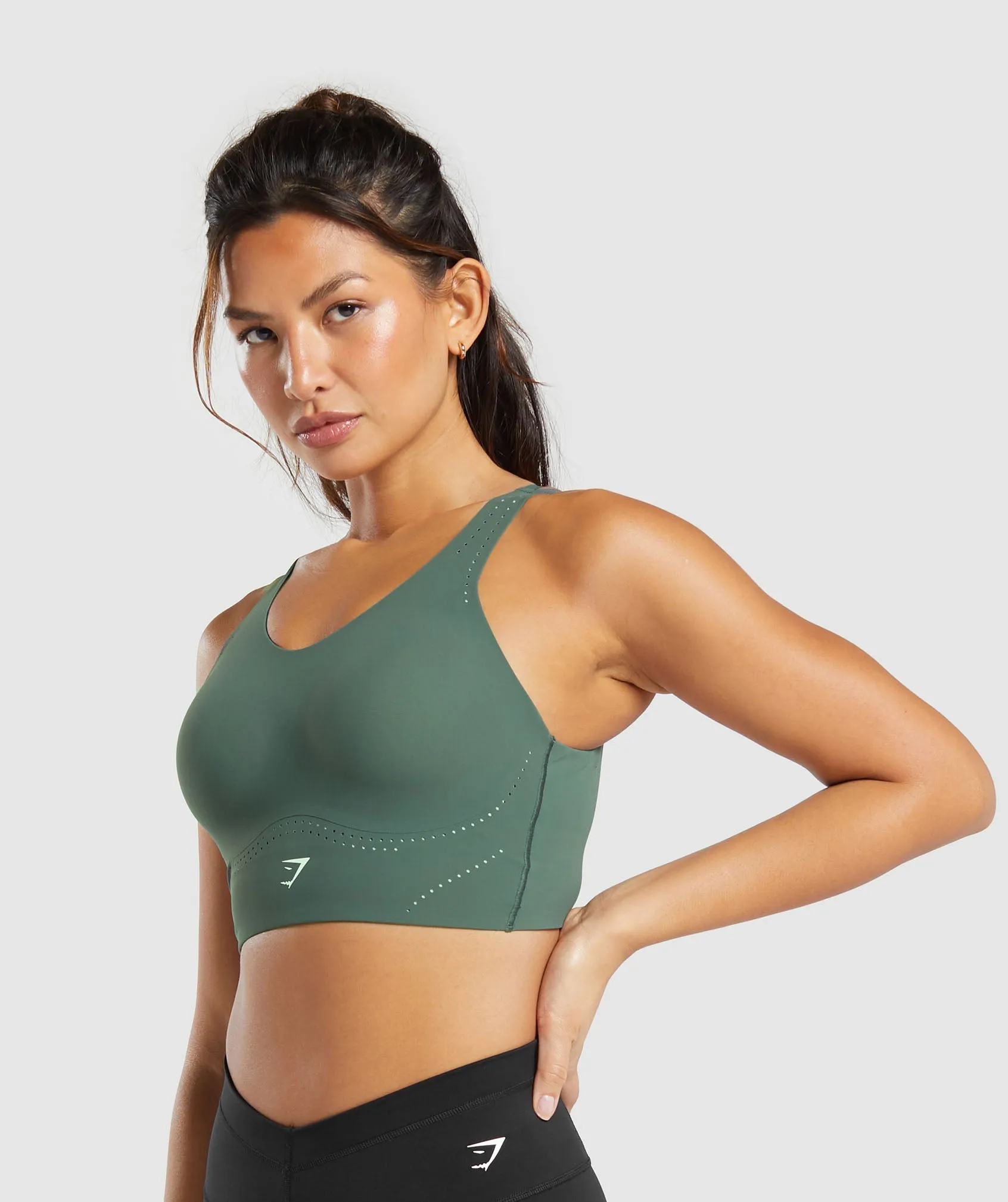 Gymshark Longline Crossback Sports Bra - Slate Teal