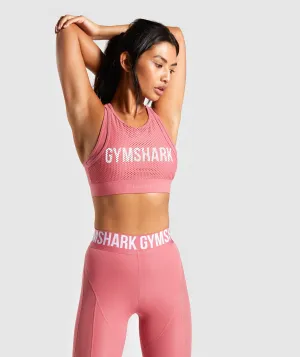 Gymshark Movement Mesh Sports Bra - Rose Slate