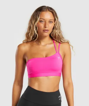 Gymshark One Shoulder Sports Bra - Valley Pink