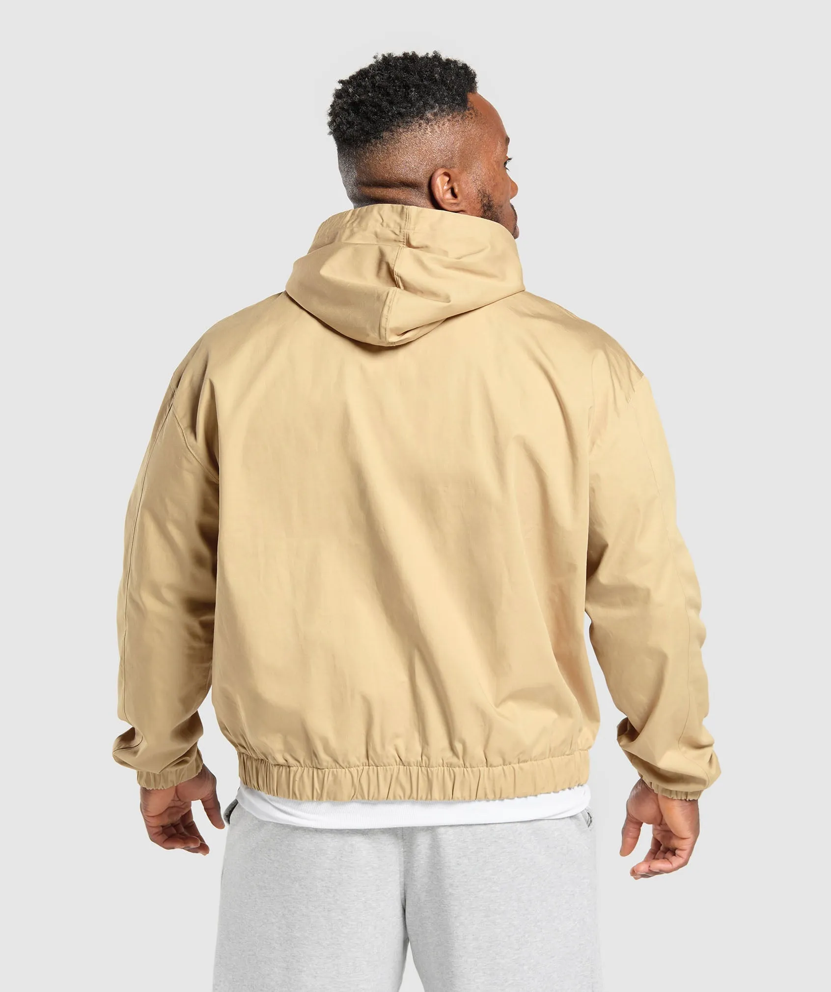 Gymshark Oversized Hooded Jacket - Sand Beige