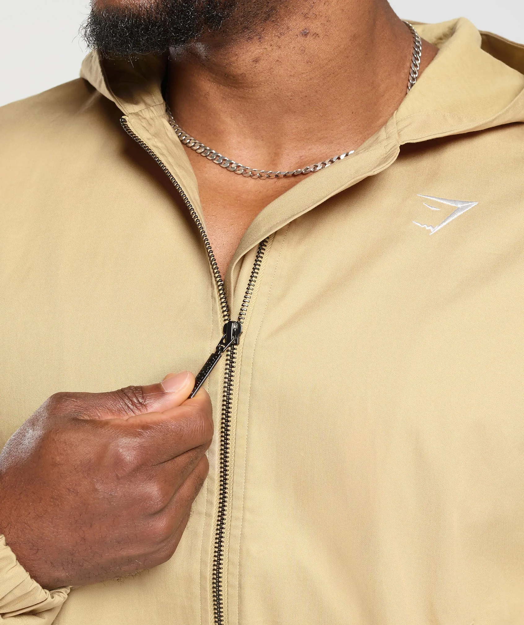 Gymshark Oversized Hooded Jacket - Sand Beige