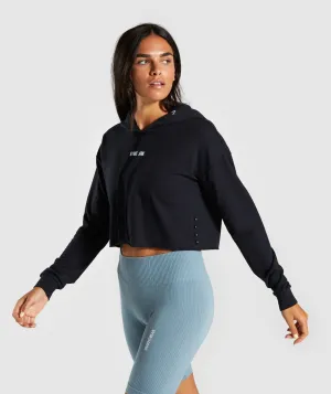 Gymshark Power Down Cropped Hoodie - Black