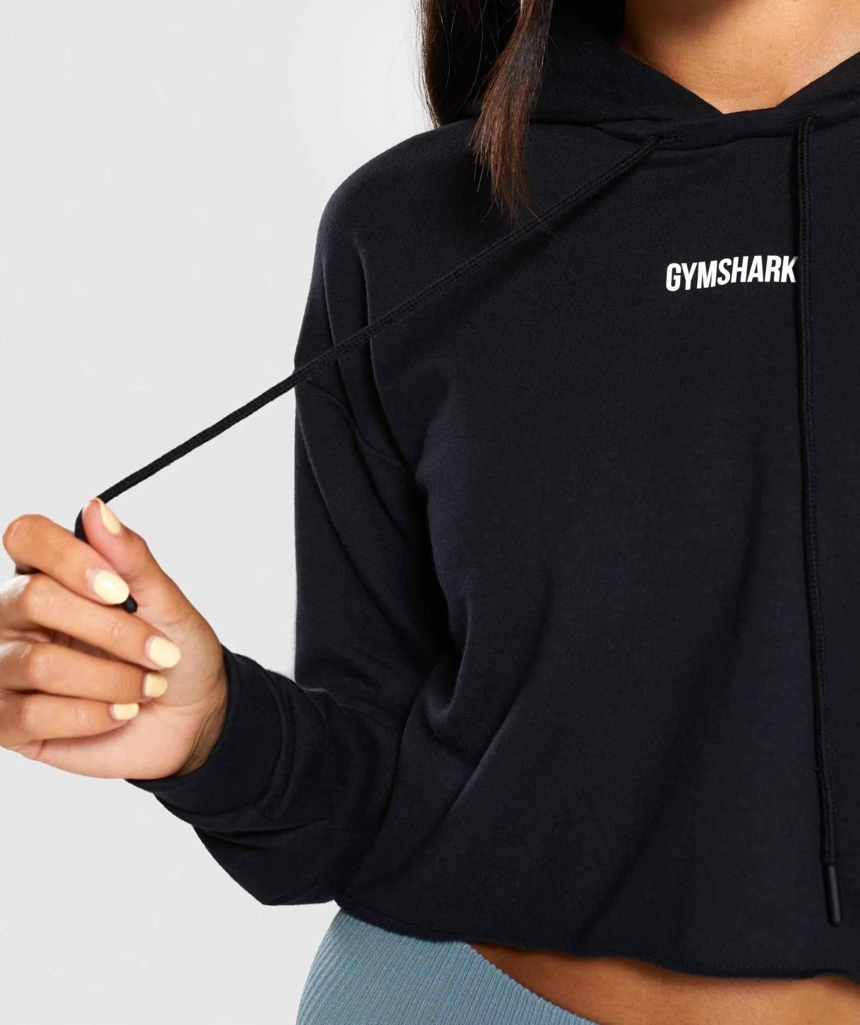 Gymshark Power Down Cropped Hoodie - Black