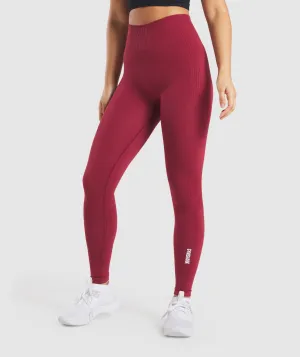 Gymshark Power Down Leggings - Claret