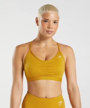 Gymshark Ruched Sports Bra - Turmeric Yellow