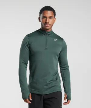 Gymshark Sport 1/4 Zip - Fog  Green