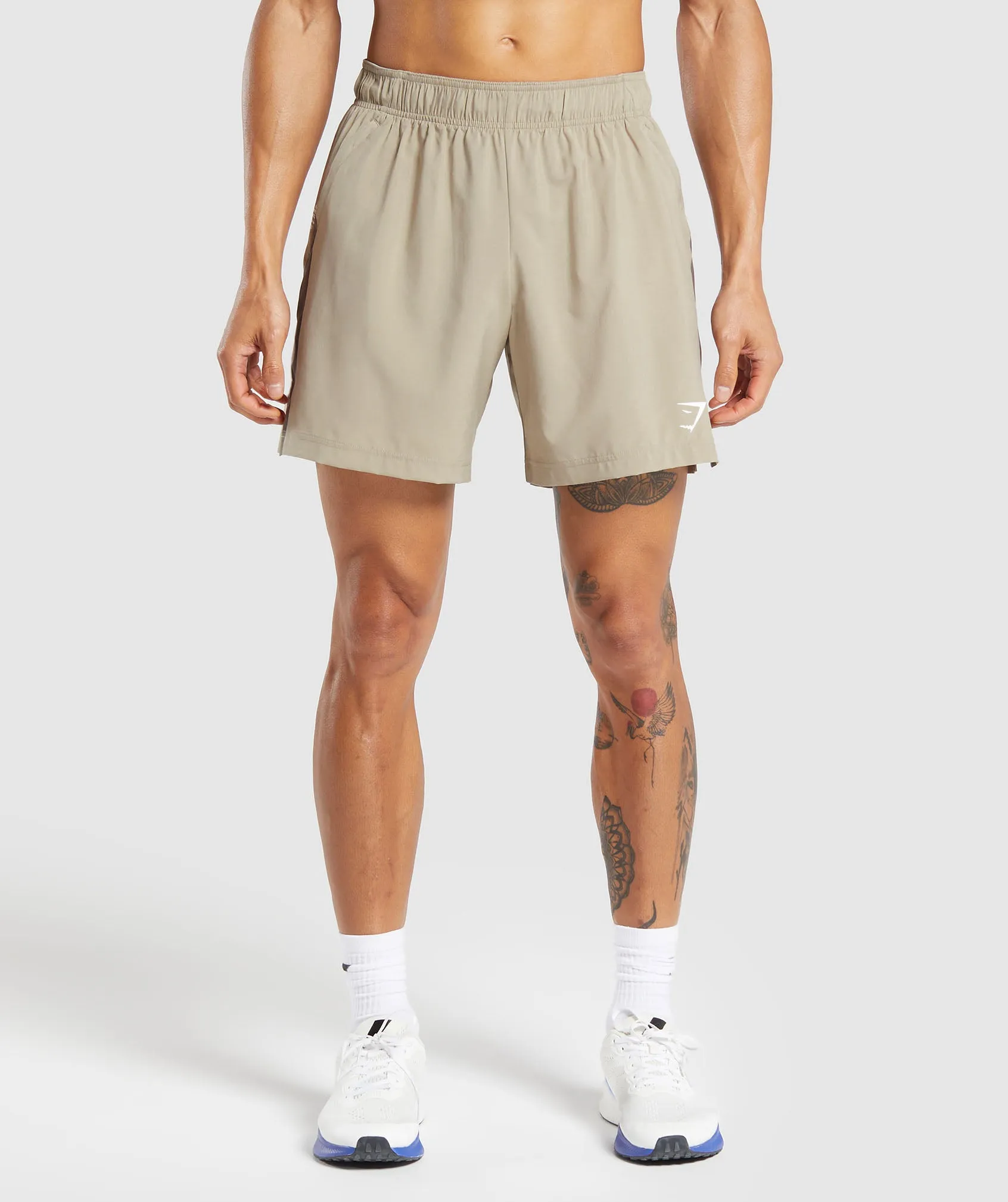 Gymshark Sport  7" Shorts - Sand Brown/Camo Brown