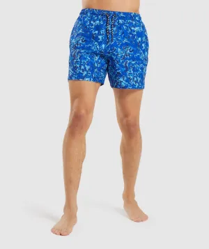 Gymshark Swim Shorts - Blue Water Print