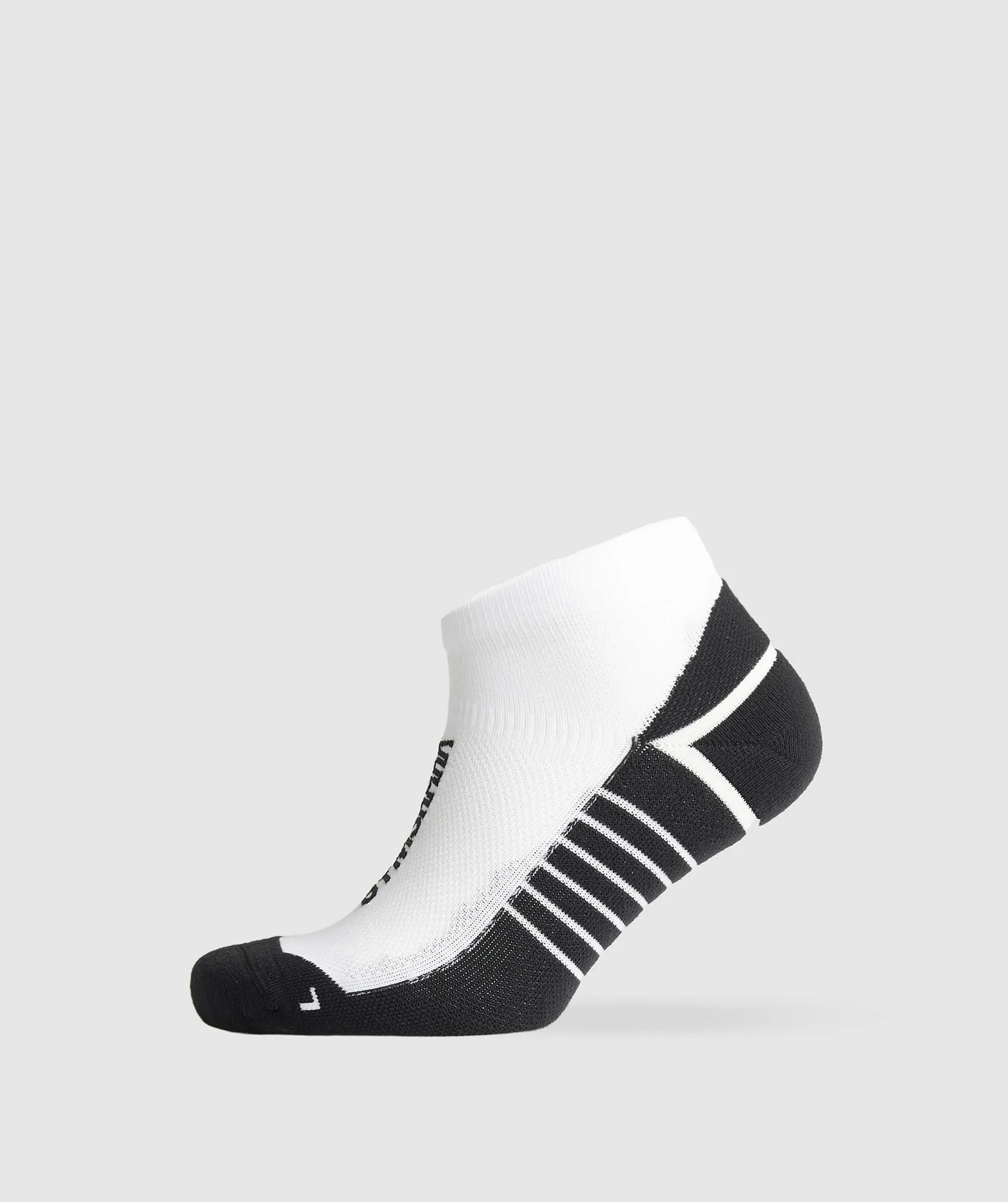 Gymshark Tab Running Socks - White/Black