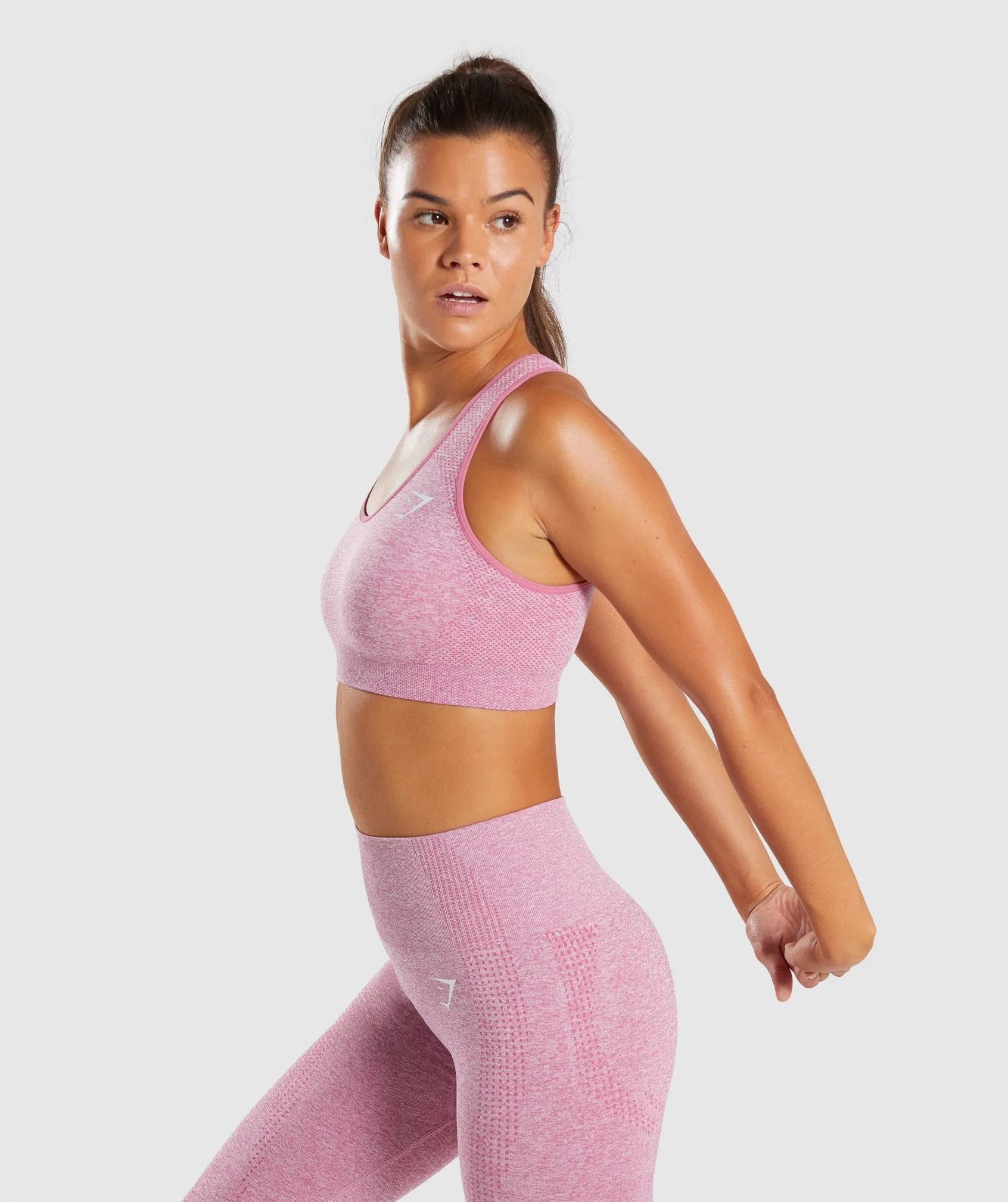 Gymshark Vital Seamless Sports Bra - Dusky Pink Marl