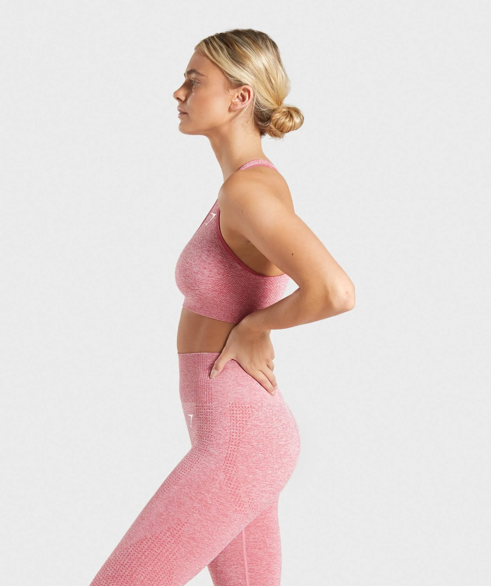 Gymshark Vital Seamless Sports Bra - Pink Marl