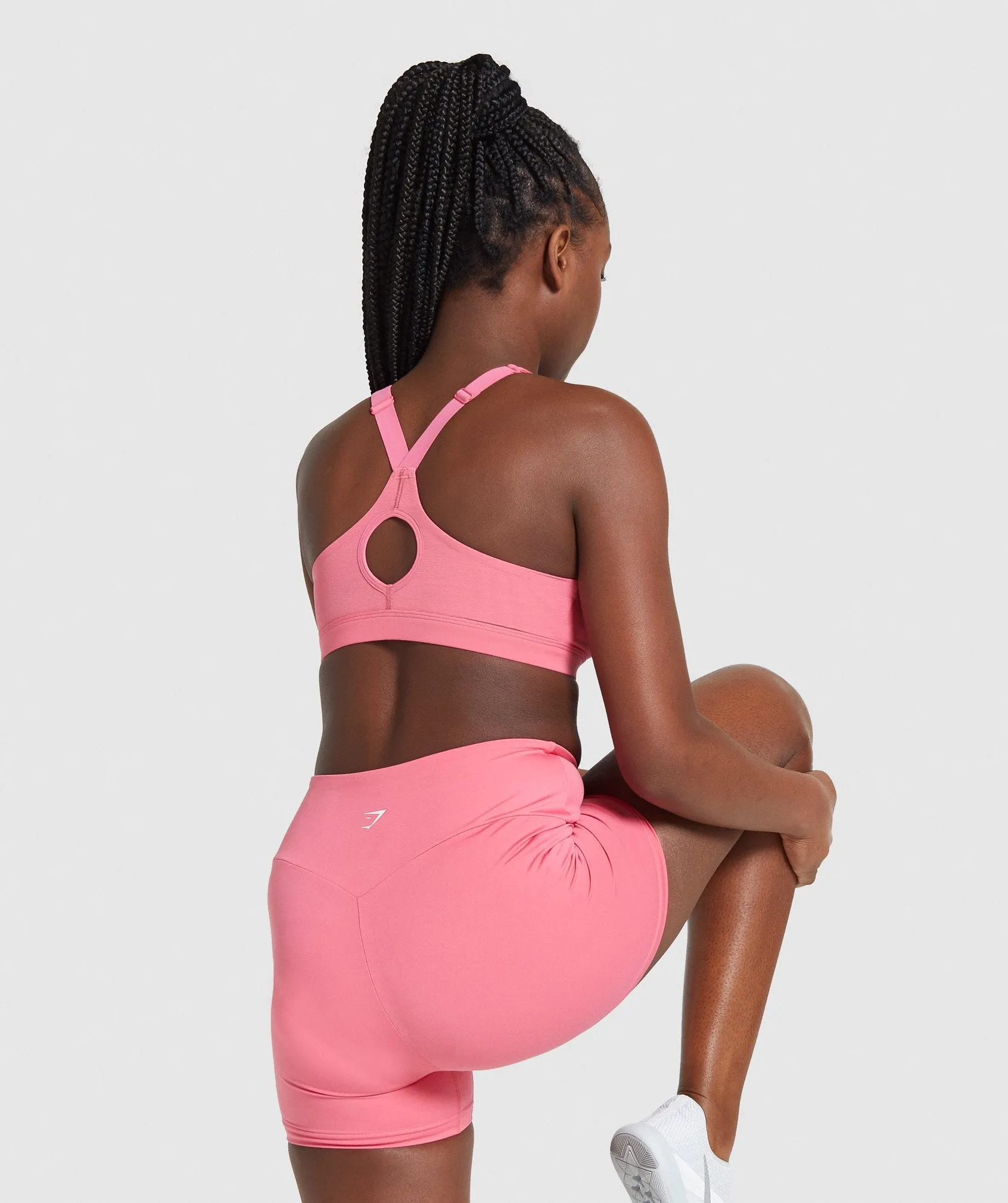 Gymshark Zip Up Training Sports Bra - Pink