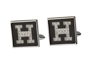 H SILVER PLATED CUFFLINKS