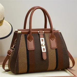 H1779 - Textured Canvas Handbag