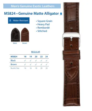 Hadley Roma - Alligator Watch Band | MS824