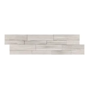 Haisa Light Blue Honed, 6" x 24" Ledger Panel - Stacked Natural Stone