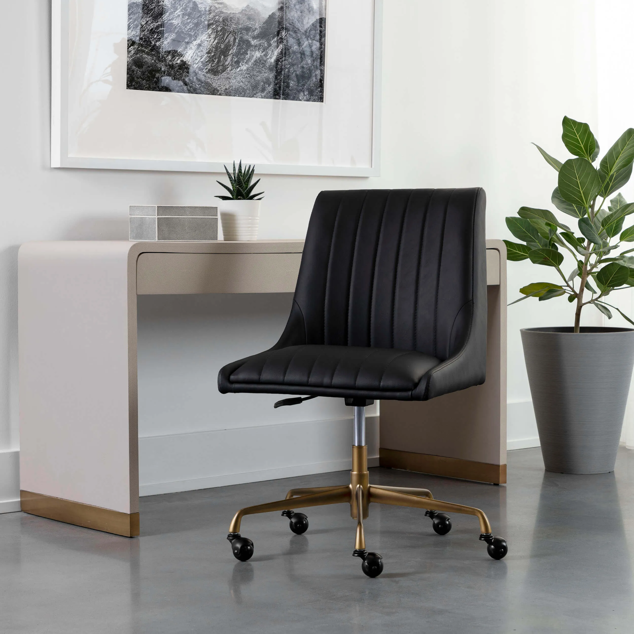 Halden Office Chair, Vintage Black