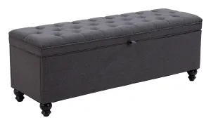 Halifax - Storage Bench - Gravel Gray