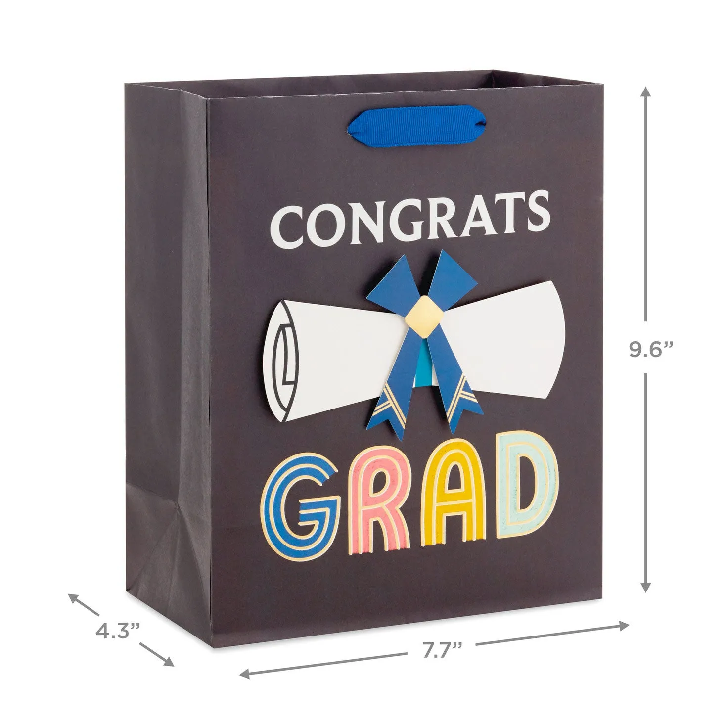 Hallmark 9.6'' Congrats Grad Diploma Scroll Medium Graduation Gift Bag