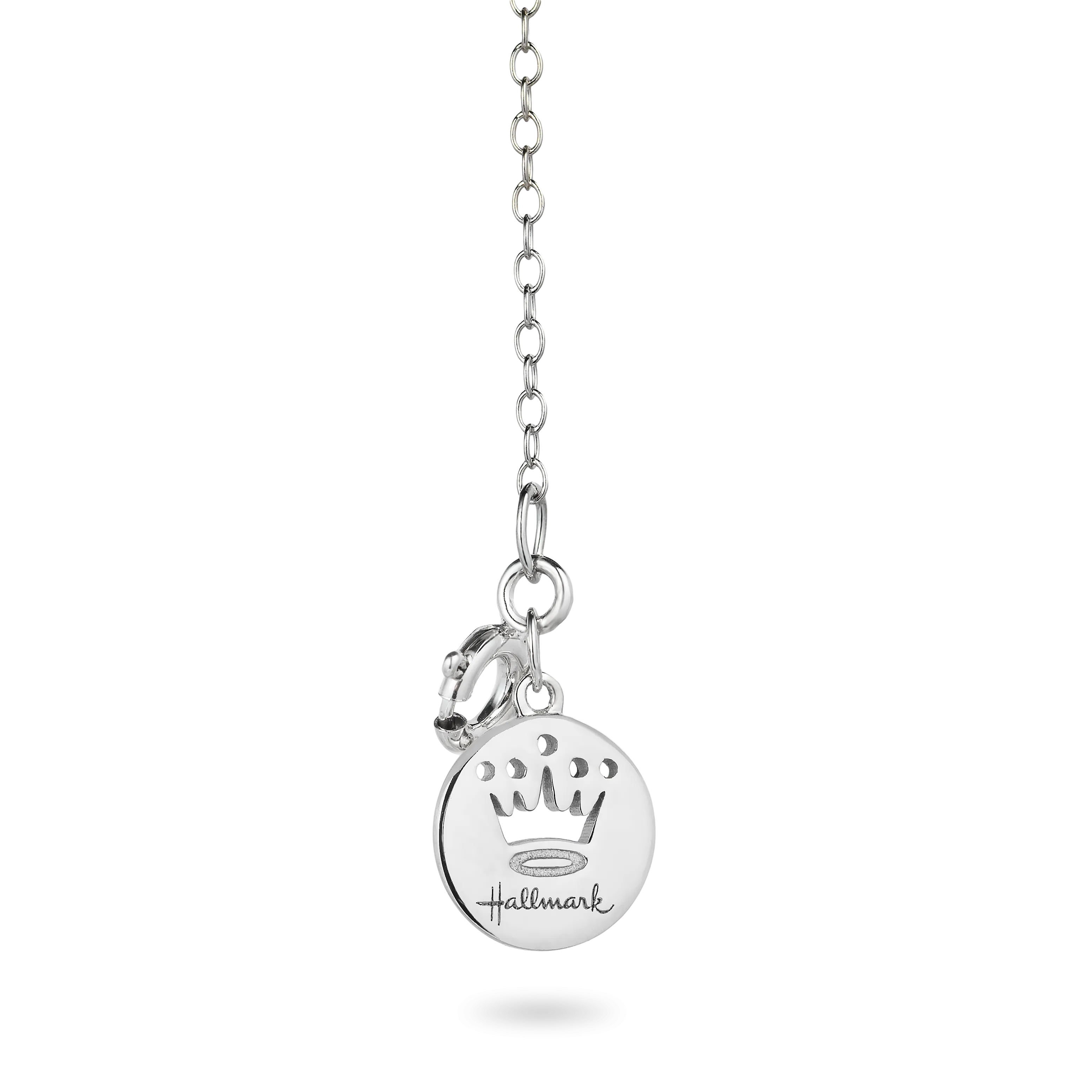 Hallmark Fine Jewelry Sparkling Heart Pendant in Sterling Silver with 1/8 Cttw of Diamonds