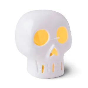 Halloween LED Ceramic Skull 5in