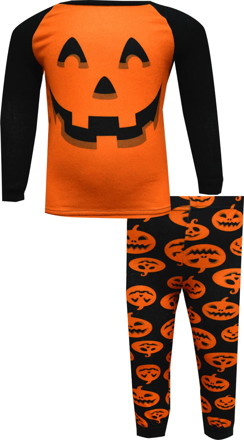 Halloween Pumpkin Jack O Lantern Kids Pajama