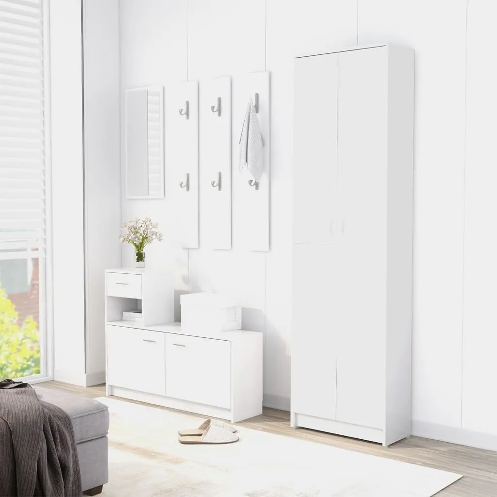 Hallway Wardrobe White 55x25x189 cm Engineered Wood