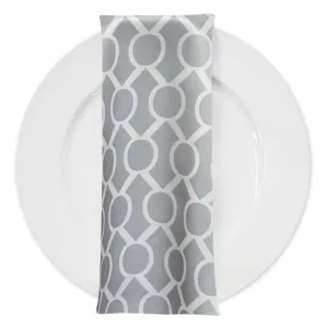 Halo Print (Lamour) Table Napkin in Silver