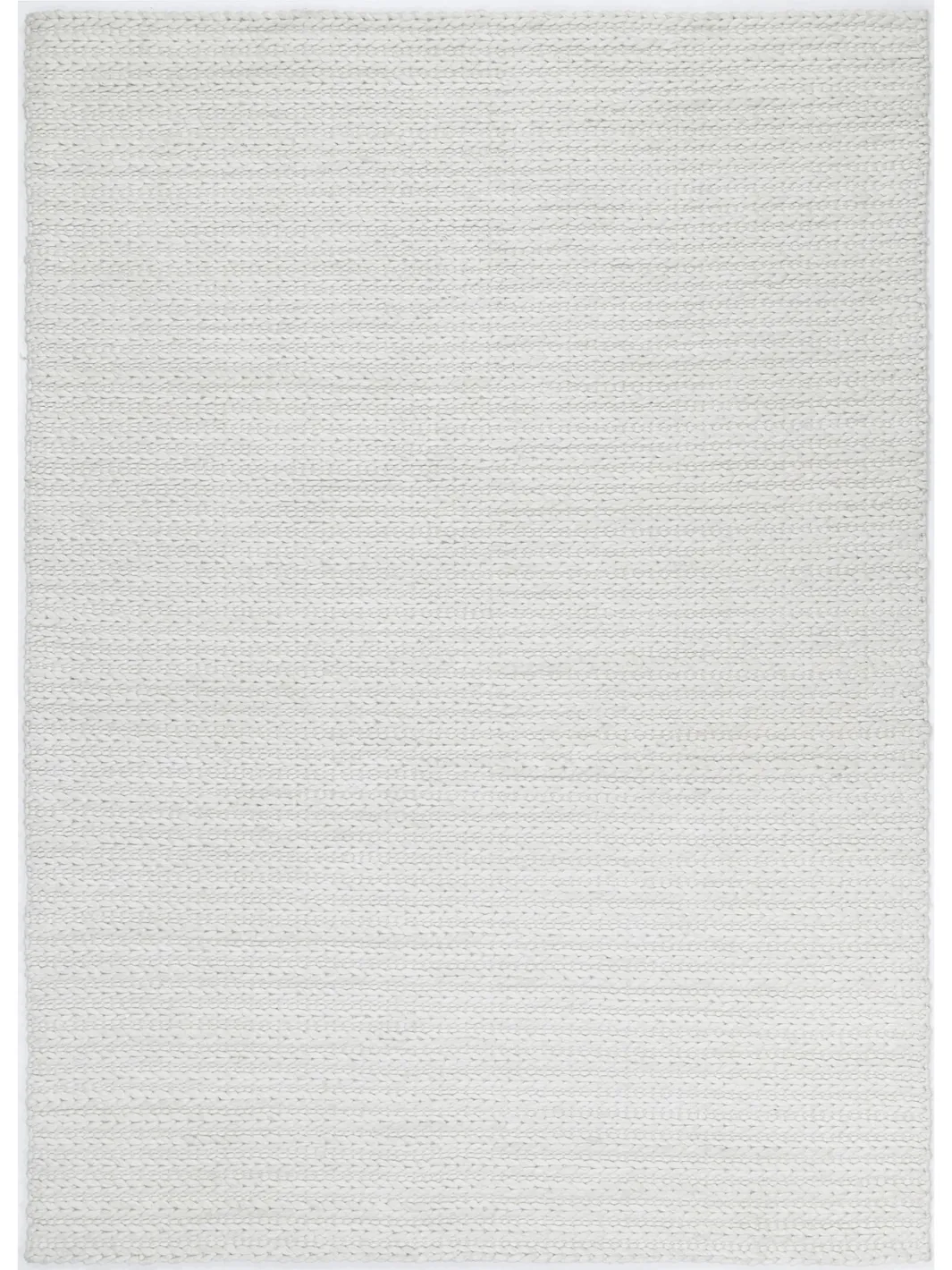 Halo White Braided Pattern Wool Blend Rug