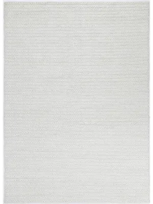 Halo White Braided Pattern Wool Blend Rug