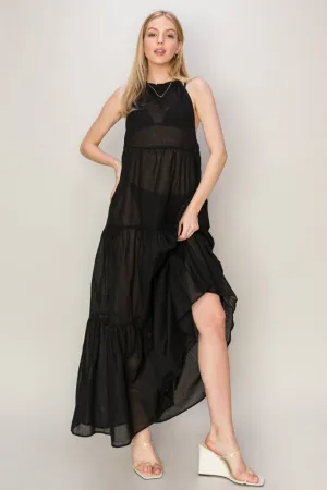 Halter Neck Cover Up Maxi Dress