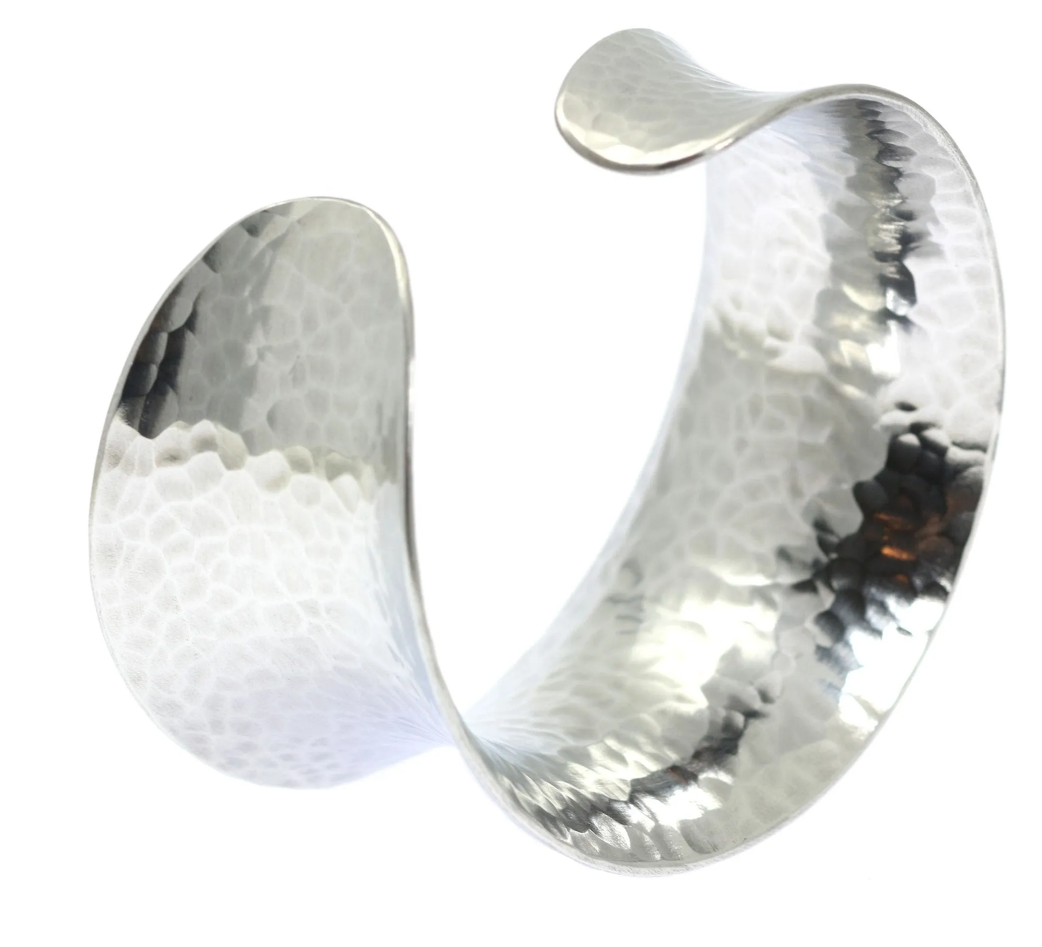 Hammered Aluminum Anticlastic Bangle