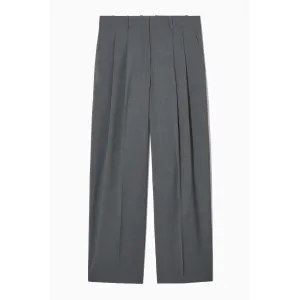 H&M Elegant Wool with Wide Leg Pants, gray