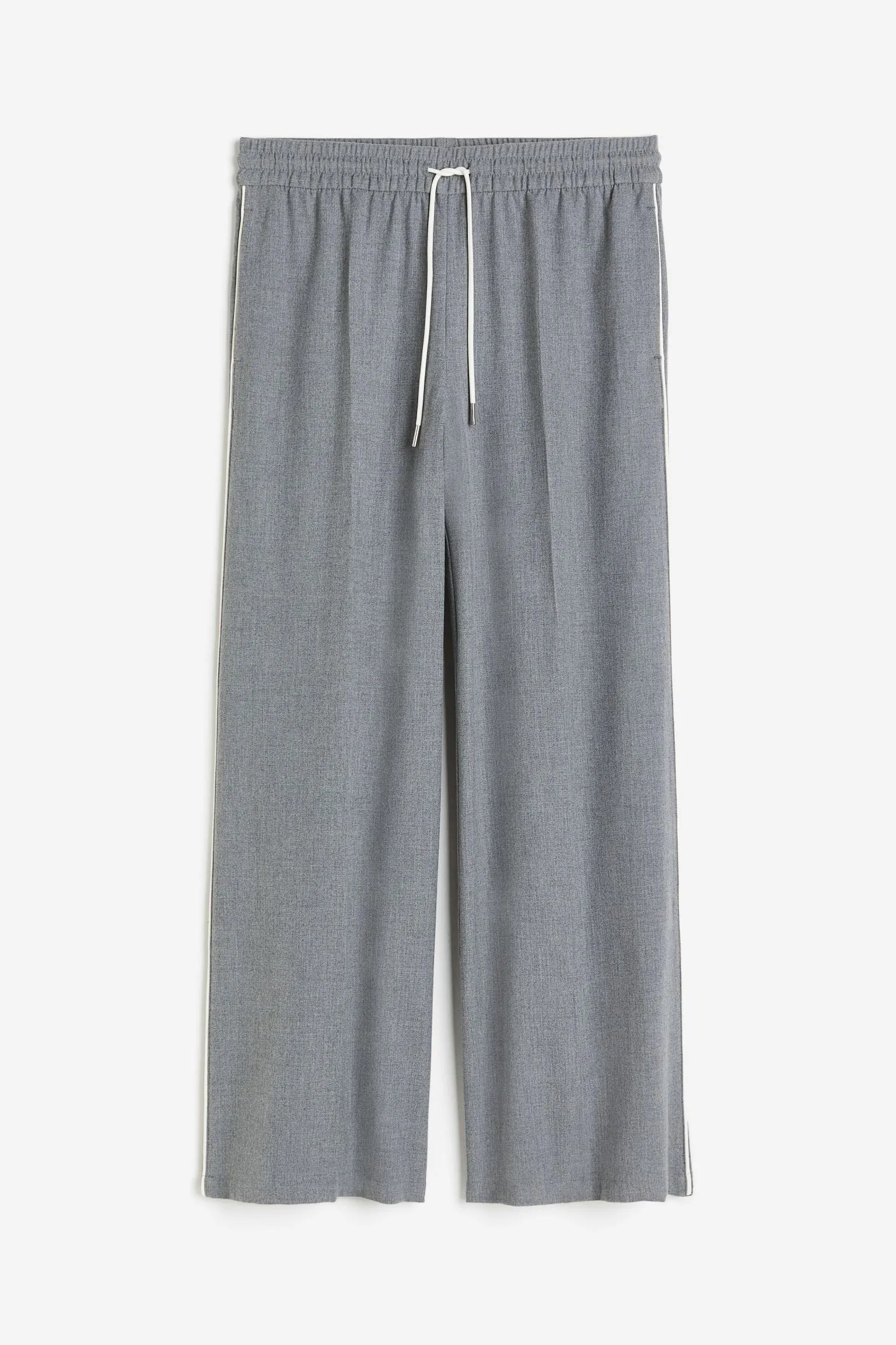 H&M Wide-cut Pull-on trousers, gray