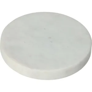 H&S Collection 10cm White Marble Coaster