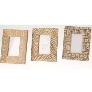 H&S Collection Mango Wood Photo Frame (Choice of 3) 19x24cm