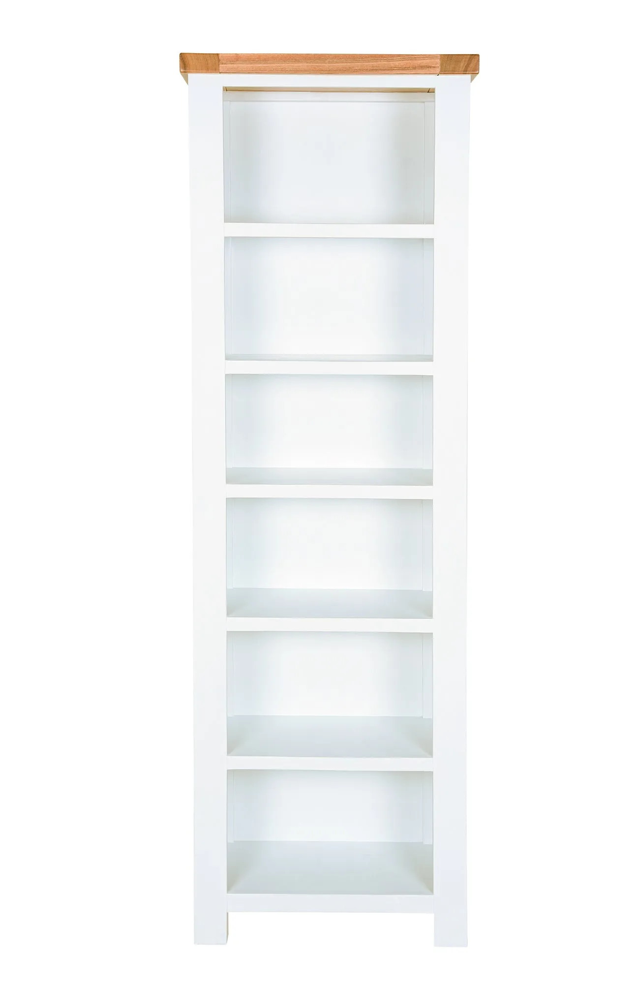 Hampshire Bookcase White Solid Pine and Ash Wood Top