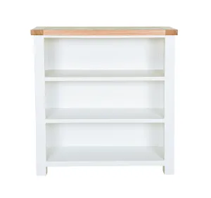 Hampshire Bookcase White Solid Pine and Ash Wood Top