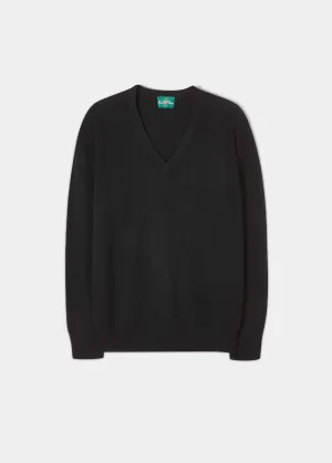 Hampshire Lambswool Jumper in Black - Classic Fit