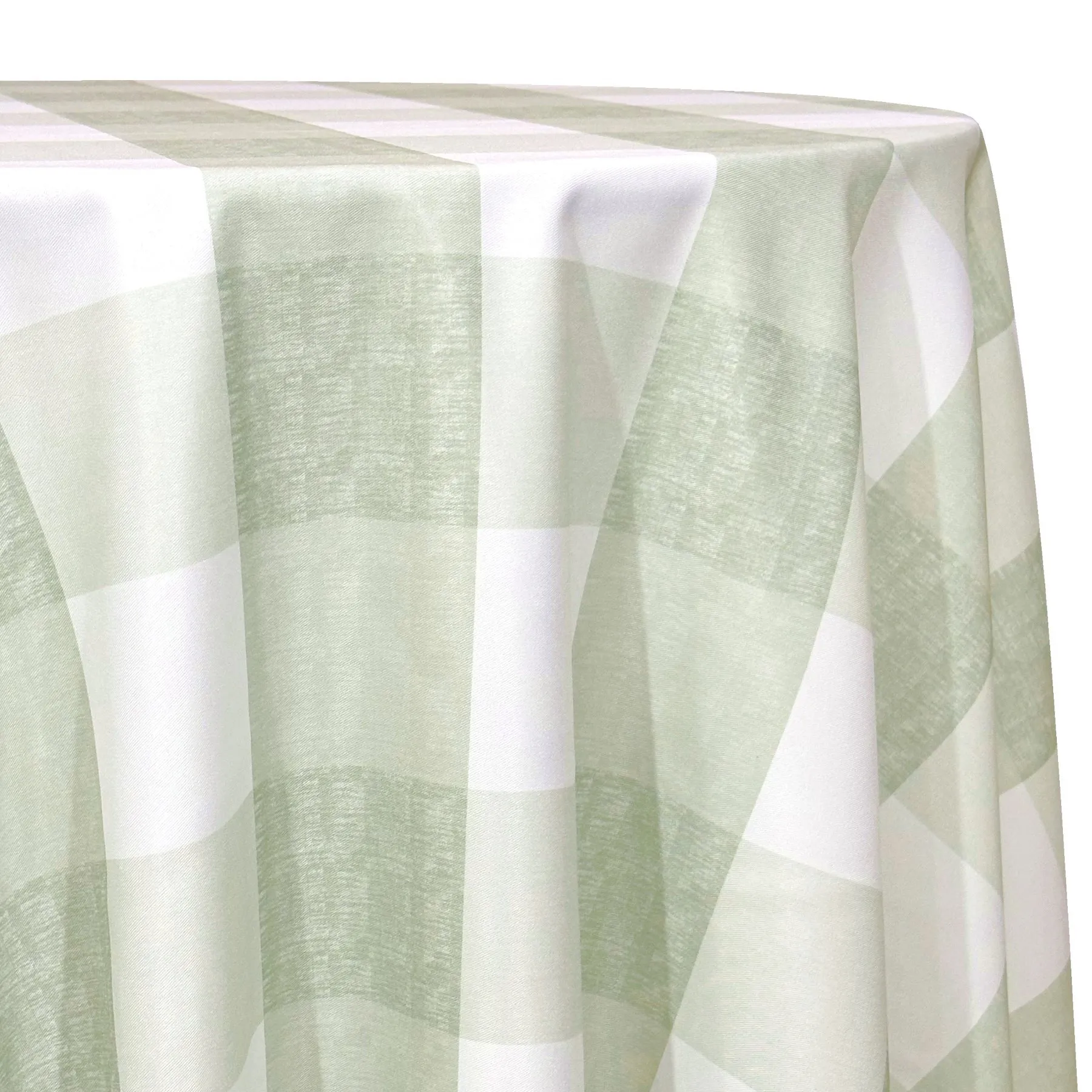 Hampton Checker (Poly Print) Table Linen in Sage