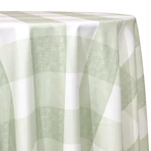 Hampton Checker (Poly Print) Table Linen in Sage