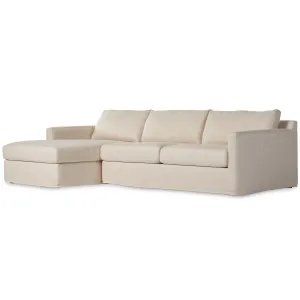 Hampton Slipcover Sectional, Evere Oatmeal