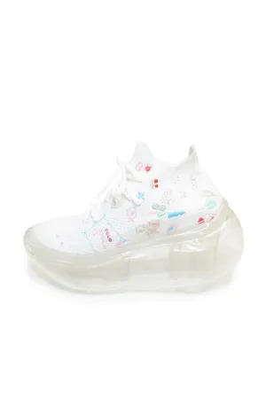 Hana's embroidery shoes / White