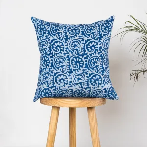 Hand Block Blue Printed Pure Cotton 24 by 24 Cushion Covers