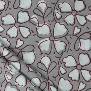 Hand Block Printed Voile Cotton Fabric