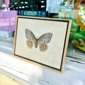 Hand-Embroidered Butterfly Wall Art