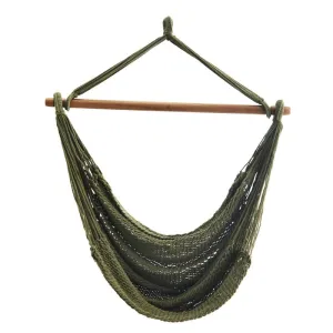 Hand Knitted Hanging Chair Green