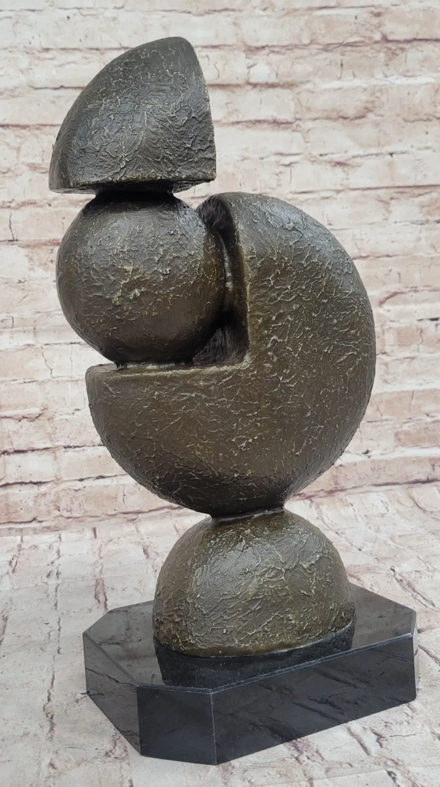 Hand Made Bronze Pac-Man Sculpture by Fransisci: Childhood Arcade Trophy Decor