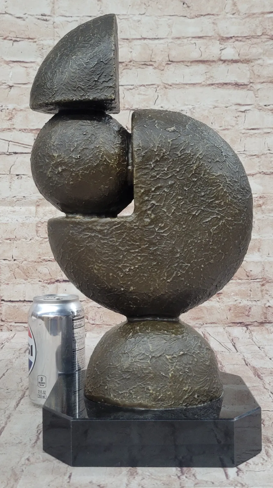 Hand Made Bronze Pac-Man Sculpture by Fransisci: Childhood Arcade Trophy Decor